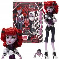 LALKA MONSTER HIGH ZESTAW OPERETTA 27 CM REPRODUKCJA PAJĄK MEMPHIS + AKCES.