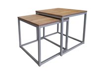 Stolik kawowy 2W1 orzech podstawa szara