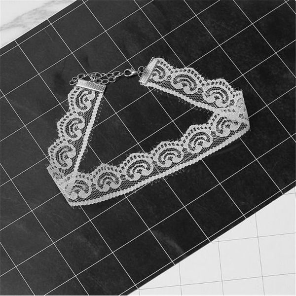 Naszyjnik Biały Choker Ażurowy zdjęcie 3