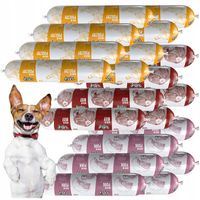 Mokra karma dla psa 70% mięsa, mix smaków kiełbasa, baton, pasztet 20x 900g
