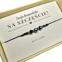 Bransoletka SZCZĘŚCIA ze spinelem, czarnym turmalinem i hematytem w