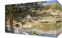 Obraz 30x20cm On the Bank of the Seine, Monet Vintage
