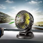 WIATRAK SAMOCHODOWY WENTYLATOR 360° 12V, czarny