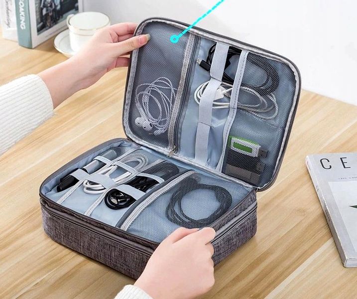 Organizer Torba Podróżna Na Kable Ładowarki Etui zdjęcie 7