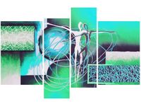 OBRAZ ABSTRAKCYJNY TANIEC ZIELENI