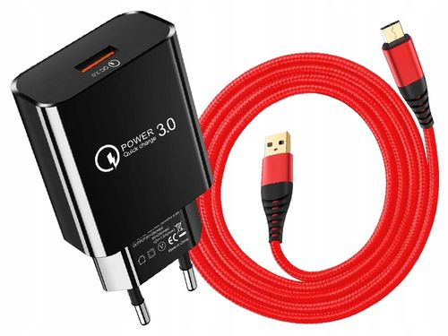 ŁADOWARKA SIECIOWA QC 3.0 + KABEL MICRO USB 2M na Arena.pl