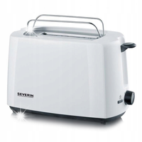 TOSTER 700W RUSZT DO BUŁEK BIAŁO CZARNY KOMPAKTOWY SEVERIN AT2286