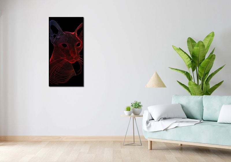 Plakat 50x100cm Cyfrowa Kocica zdjęcie 4