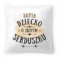 Poduszka Biała 40X40 Cm Dla Sofii Córki Dziecka Z Nadrukiem Ze Zdjęciem