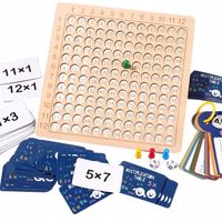 TABLICZKA MNOŻENIA GRA PLANSZOWA DO NAUKI LICZENIA LOGICZNA EDUKACYJNA 2w1