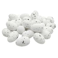 JAJKA WIELKANOCNE BIAŁE NAKRAPIANE MAŁE JAJECZKA DO STROIKÓW 36szt 3cm