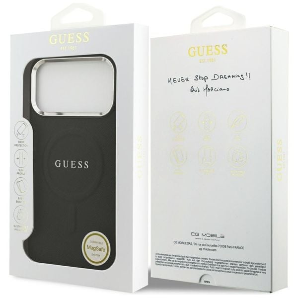 Etui Guess Classic Logo MagSafe do iPhone 17 Pro Max czarny zdjęcie 8