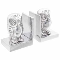 Podpórki do książek 2 pcs Srebrny 7 x 9 x 11 cm Aluminium