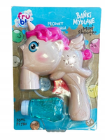 Maszynka pistolet do baniek mydlanych TM Toys jednorożec + płyn 35 ml