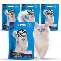 Żwirek silikonowy dla kota CatWalk Diamonds 15,2L | zestaw 4 szt.