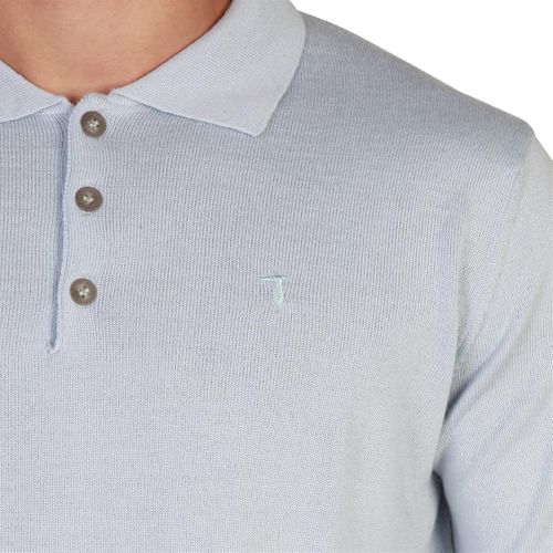 Trussardi męski sweter polo niebieski M na Arena.pl