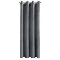 Zasłona gotowa na przelotkach ROSA 140x250 Design91 grafitowa