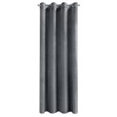 Zasłona gotowa na przelotkach ROSA 140x250 Design91 grafitowa