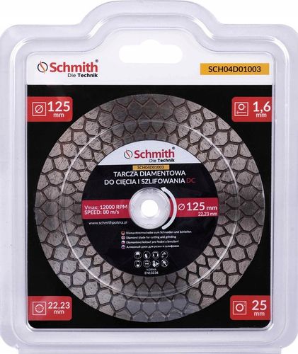 TARCZA DIAMENTOWA DO CIĘCIA GRESU PŁYTEK 125MM PRO DO FAZOWANIA 45 STOPNI na Arena.pl