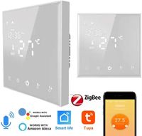 TERMOSTAT DOPUSZKOWY NAŚCIENNY POKOJOWY EKRAN DOTYKOWY LED ZigBee WH TUYA