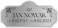 Spersonalizowana Tabliczka na Urnę Grawerowana z Imieniem i Datą
