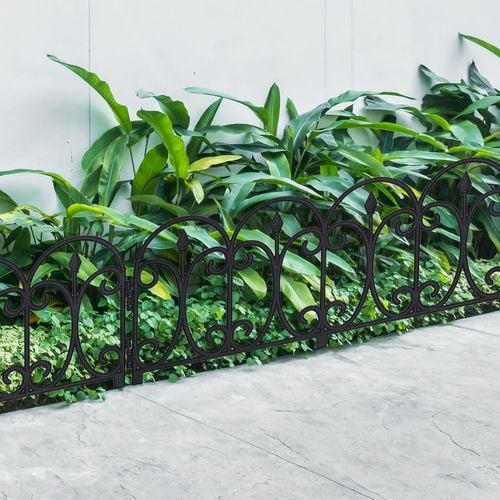 Płotek ogrodowy czarny 60x33 cm 4 szt. na Arena.pl