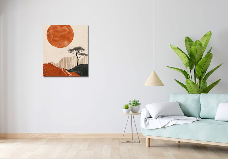 Obraz 60x70cm Afrykański Zachód Słońca zdjęcie 2