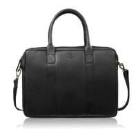 torba męska na ramię skórzana na dokumenty a4 na laptopa czarna