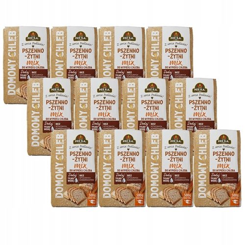 PZZ Mieszanka do wypieku chleba Mix pszenno-żytni 500 g x 12 sztuk na Arena.pl