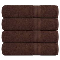 Ręczniki do rąk, 4 szt., brązowe, 50x100 cm, bawełna 100%