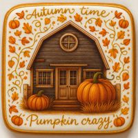 CIASTKO LUKROWANE PUMPKIN OLD HAUS ROZ.L POZIOM JESIEŃ RĘCZNIE ROBIONE