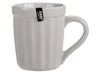 Kubek kamionkowy ryflowany filiżanka 330 ml ciężki do kawy herbaty szary