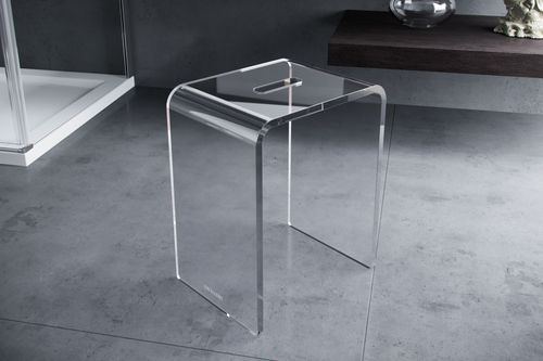 Zen stołek łazienkowy akrylowy, przezroczysty na Arena.pl