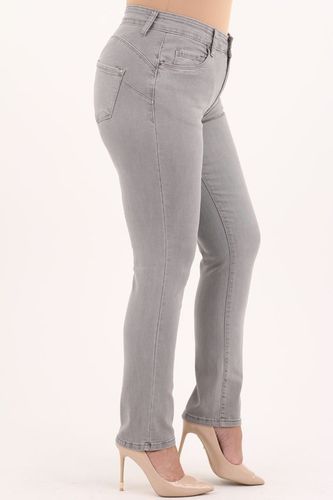 SPODNIE JEANSOWE BAWEŁNIANE DAMSKIE WYSOKI STAN PUSH UP DUŻE ROZMIARY na Arena.pl