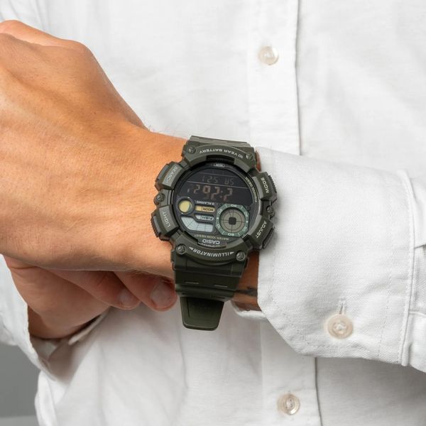 ZEGAREK MĘSKI CASIO Digital Moonphase WS-1500H-3B + BOX zdjęcie 3