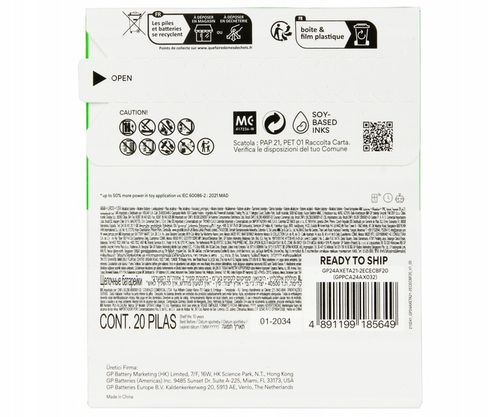 20 sztuk BATERIA ALKALICZNA GP Extra R3 AAA do zabawek na Arena.pl