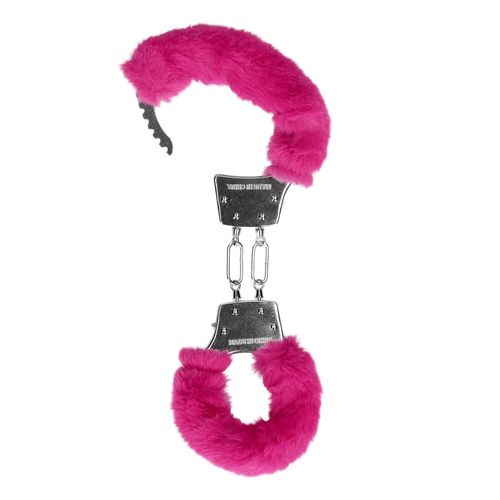 furry metal hand cuffs - pink na Arena.pl