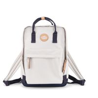 szary, praktyczny plecak damski zamykany suwakiem, jednokomorowy - himawari