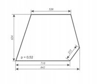 szyba boczna - bok ciągnika Ursus C-360 kabina czeska stary typ