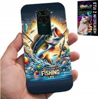 ETUI DO XIAOMI NOTE 9 - WZORY DLA WĘDKARZA, RYBY, DORSZ, ŁOSOŚ