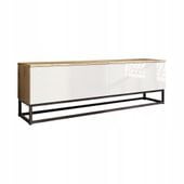 Szafka loftowa RTV 120cm biała / dąb artisan