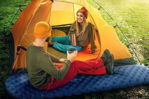 Mata Łóżko Turystyczne Dmuchany Materac Do Spania Gruby 200x60x10 cm Lekki na Arena.pl