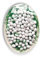 jajka styropianowe 100szt. 1,5cm x 1,8cm na sianku 23cm BIAŁE | WPJ-9718