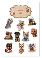 Wydruk cukrowy na tort A4 psy pieski napis DIY