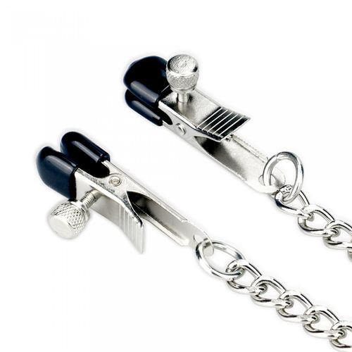metallic silver collar with nipple clamp na Arena.pl