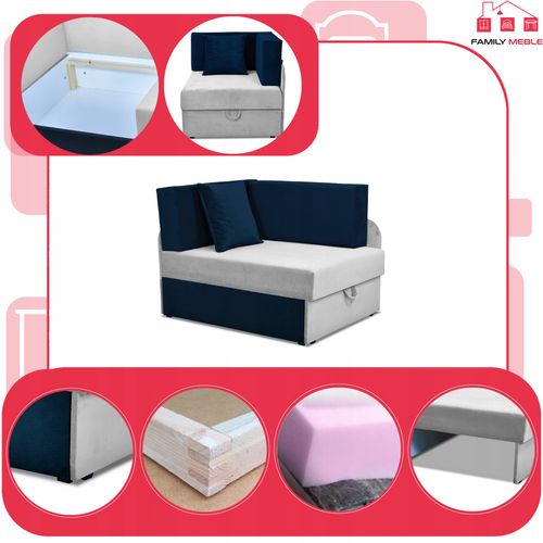 Narożnik dziecięcy Denis Duo rozkładany pojemnik łóżko dzieci materac kubuś na Arena.pl