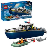 LEGO City Pościg łodzią policyjną 60456 - zestaw akcji na wodzie 6+