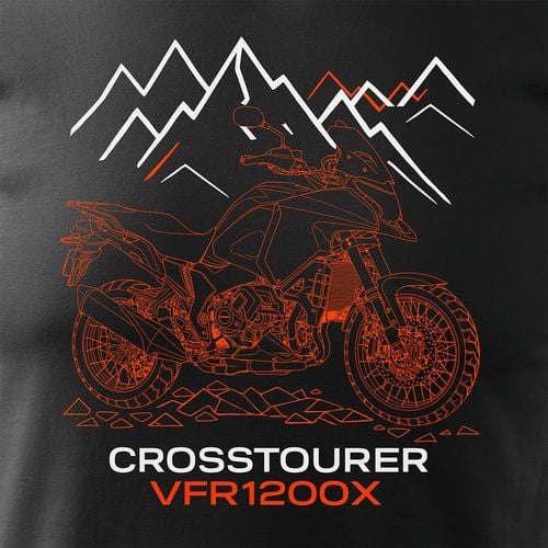 Koszulka z motocyklem Honda VFR1200X VFR 1200 X Crosstourer męska czarna REGULAR L na Arena.pl