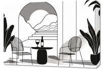 Obraz 70x50cm Relaks w Monochromie