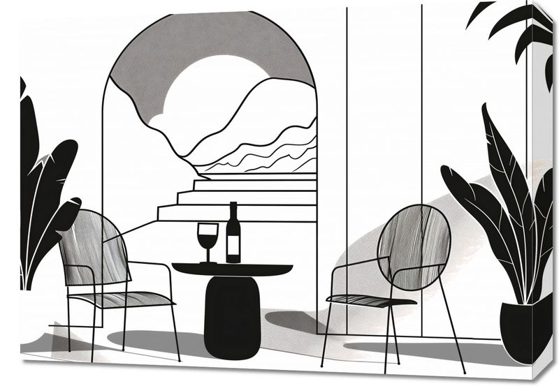 Obraz 70x50cm Relaks w Monochromie zdjęcie 1